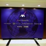 Axa Financial- Reception Signage and Lobby Plinths, First Day of Operations